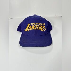 Vintage Sports Specialties Los Angeles Lakers Single Line Wool SnapBack Hat Cap